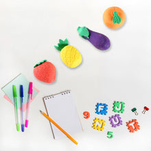 Mini Cute Veg & Fruit Erasers – 3D Colorful Eraser Set for Kids (4 Pc) the24kgal