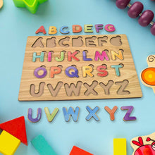 Wooden Puzzle Board ABC Letters Shapes Educational Learning Toys (1 Set) the24kgal