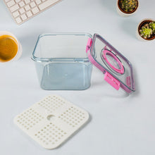 High Quality Plastic Food Storage Container Clear Washable Refrigerator Food Box Food Container Fruit Box Container with Lid (1400 ML) the24kgal