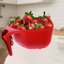 Apex Multi-Functional Plastic Strainer Bowl with Ergonomic Handle (1 Pc) the24kgal