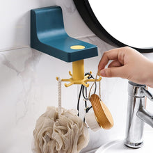 360 Degree Rotating Self Adhesive Plastic Wall Hook Hanger; Multifunctional Hanger with 6 Heavy Duty Claw Hooks the24kgal