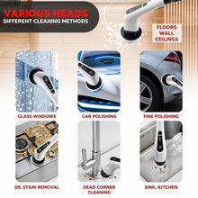 7-in-1 Electric Spin Scrubber Cleaning Brush with Extension Handle (1 Set) the24kgal