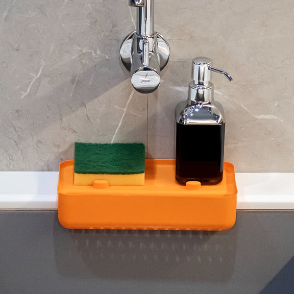 MULTI FUNCTIONAL DRAINER SHELF SINK STORAGE HOLDER Sink Colander Strainer Basket (1 Pc) the24kgal