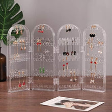 4 Folding Storage Hanger Acrylic Earring Screen Holder Display Stand Clear (1 Set) the24kgal
