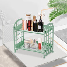 2Layer Foldable Plastic Small Storage Shelf / Rack (1 Pc / Mix Color) the24kgal