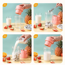 Portable Crusher Juicer With Handle & Straw, USB Rechargeable Multi Blades (420 ML) the24kgal