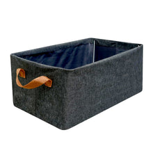 FOLDABLE STORAGE BOX HANDLES, COTTON AND LINEN STORAGE BINS AND BASKETS ORGANIZER FOR NURSERY, CLOSET, BEDROOM, HOME (45 Cm) the24kgal