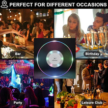 Colorful LED Cocktail Coaster, Round Ultra-Thin LED Drink Coaster (1 Pc) the24kgal