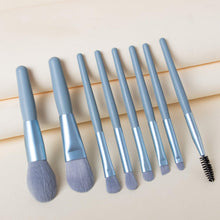 8-Piece Mini Makeup Brush Kit – Portable Premium Synthetic Set with Case (Mix Colors) the24kgal