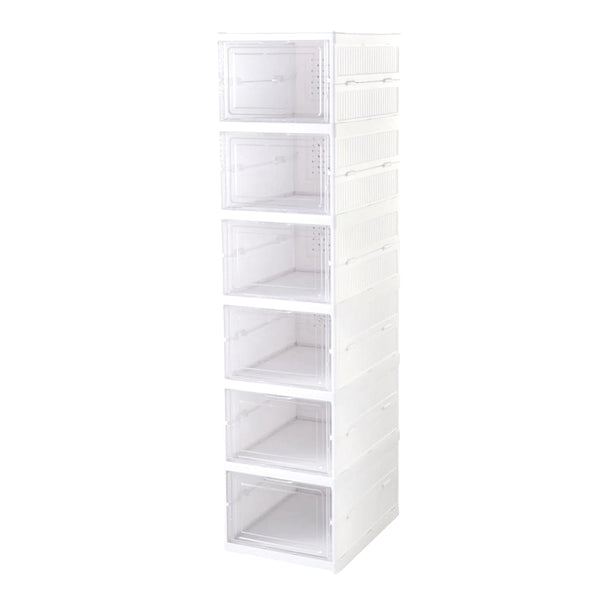 6-Layer Stackable Foldable Storage Organizer Cart for Clothes, Kitchen, Closet & Bathroom the24kgal