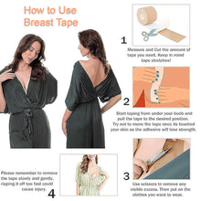 Boob Tape with Nipple Covers: Cotton, Breathable, Lift & Support (5m, 10 Pairs) the24kgal