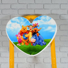 Heart Shape Kids Chair Cartoon Printed Foldable Kids / Children Folding Chair for Playrooms, Schools, Daycares, and Home. Metal and Fibre Body Picnic Beach Camping Chair (1 Pc) the24kgal
