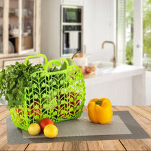 Plastic Foldable Basket Bag || Fruit & Vegetable Storage Basket (3 Pcs Set / Multicolor) the24kgal
