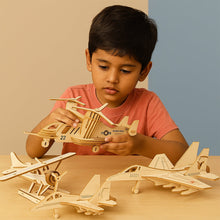 3D Wooden Aircraft Puzzle DIY Assembly Kit (Mix Design – 1 Set) the24kgal