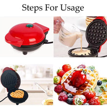 Mini Waffle Maker Machine Waffle Iron Home Appliances Kitchen Gift Easy To Clean, On-Stick Surfaces, Perfect Breakfast, Dessert, Sandwich, Cakes, Other Snacks Machine the24kgal
