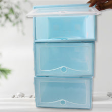 3 Layer Plastic Shoes Storage Box, Stackable Shoe Storage (1 Set / 3 Layer Set) the24kgal