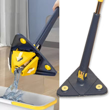 Rotatable Adjustable Triangle Cleaning Mop Triangle Mop with Stainless Steel Long Handle Push-Pull Squeezing Cleaning Mop Dry & Wet Mop for Floor Windows (1 Pc) the24kgal