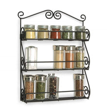 Big Wall Mounted Iron Wall Shelf with 3 Storage Racks for Kitchen, Pantry, Cabinet, Counter top or Free Standing, Rack Holder for Kitchen the24kgal