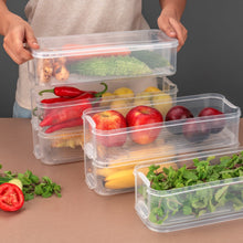3 Fridge Storage Container, Fridge Organizer with Lid Stackable Fridge Storage Containers Plastic Freezer Storage Containers for Fish, Meat, Vegetables, Fruits, Pack of 3pcs, 1500ML Approx the24kgal