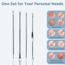 Blackhead Remover, 4-in-1 Stainless Steel Pimple Extractor Tool (1 Pc) the24kgal