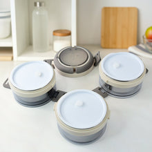 Ganesh Steko-3 Triple Layer Stainless Steel Insulated Lunch Box Set the24kgal