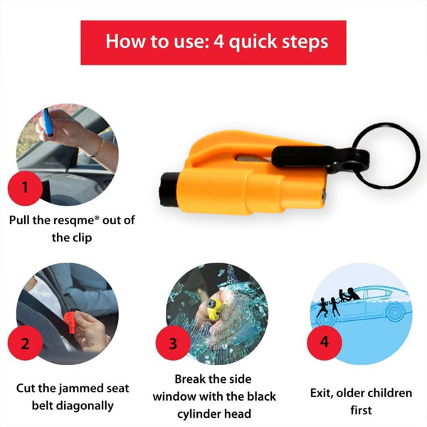 2-in-1 Emergency Safety Cutter – Keychain Tool for Glass Breaking & Seatbelt Cutting, Portable & Handy the24kgal