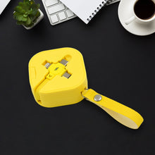 3 in 1 Charger Cable, Retractable Type, Compatible with Smartphones (1 Pc) the24kgal