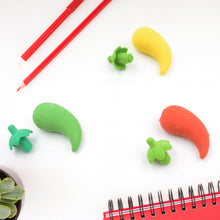 3D Fancy Colorful Chili Shape Erasers – Mini Novelty Eraser Set (3 Pc) the24kgal