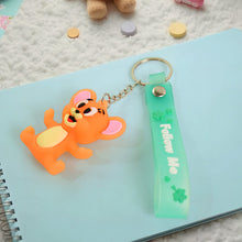 Cute Cartoon Silicone 3D Key Chain with Metal Hook & Strap (Pack of 1 / Mix Design) the24kgal