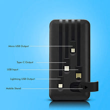 10000mAh, 12W Fast Charging Power Bank with built 4 in 1 USB with Mobile Holder (1 Pc) the24kgal