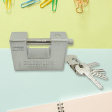 94mm Stainless Steel Padlock: Rectangular, Hardened Steel, 5 Keys the24kgal