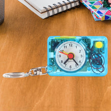 Mini Alarm Clock Keychain – 1PC Portable Quartz Analog Clock Key Ring the24kgal