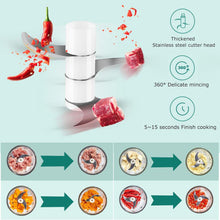 Wireless USB Rechargeable Mini Electric Garlic Machine / Chopper 3 Blades (250Ml) the24kgal
