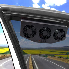 Triple Fan Solar Powered Car Exhaust Ventilation System with USB Charging the24kgal