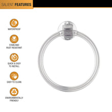 Unbreakable ABS Round Towel Ring Wall Mounted Stand / Holder (1 Pc) the24kgal