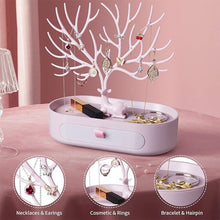 Plastic Jeweller Organizer Earring Holder and Necklace Rack With Drawer (1 Pc) the24kgal