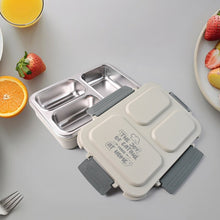 3-Compartment Stainless Steel Lunch Box (1 Pc) the24kgal
