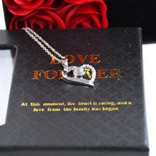 Rose Flower Gift Box, Handmade Eternal Rose with I Love You Necklace, Valentine's Day, the24kgal