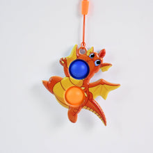 2-Bubble Dragon-Shaped Push Pop Fidget Toy with Strap (1 Pc) the24kgal