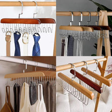 Space Saving 8 Hooks Wooden Hangers (1 Pc) the24kgal