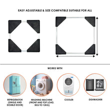 Adjustable Heavy-Duty Fridge and Washing Machine Stand Base Trolley 50x50 cm the24kgal