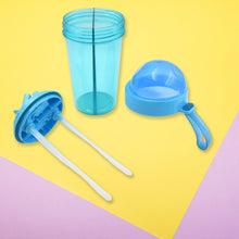 2 Drinks in 1 Cup Water Bottle, Stable Sturdy Dual Use Bottle 2 Straws for Shopping Travel for Outdoor Activities (1 Pc) the24kgal