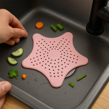 Baby Pink Silicone Star Shaped Sink Filter Bathroom Hair Catcher Drain Strainers for Basin the24kgal
