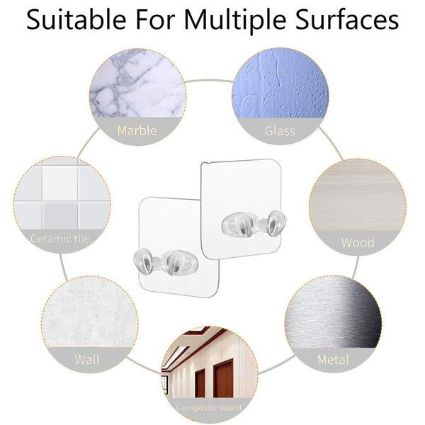 Transparent Self-Adhesive Wall Hook – Drill-Free, Waterproof & Oil-Proof for Toothbrush, Socket (1 Pc) the24kgal