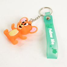 Cute Cartoon Silicone 3D Key Chain with Metal Hook & Strap (Pack of 1 / Mix Design) the24kgal