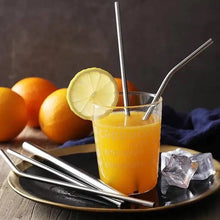 Reusable Stainless Steel Straws with Case for Drinking (4 Pc, Eco-Friendly) the24kgal
