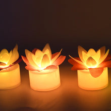 Decoration Candles/Led Diwali Decor Lotus Flower Candle (5 Pc) the24kgal