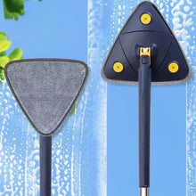 Rotatable Adjustable Triangle Cleaning Mop Triangle Mop with Stainless Steel Long Handle Push-Pull Squeezing Cleaning Mop Dry & Wet Mop for Floor Windows (1 Pc) the24kgal