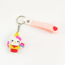 Cute Cartoon Silicone 3D Key Chain with Metal Hook & Strap (Pack of 1) the24kgal