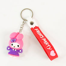 Cute Cartoon Silicone 3D Key Chain with Metal Hook & Strap (Pack of 1) the24kgal